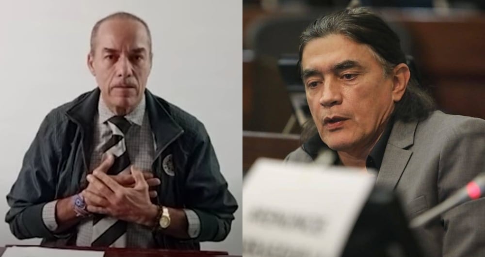 El actor Bruno Díaz y el senador Gustavo Bolívar