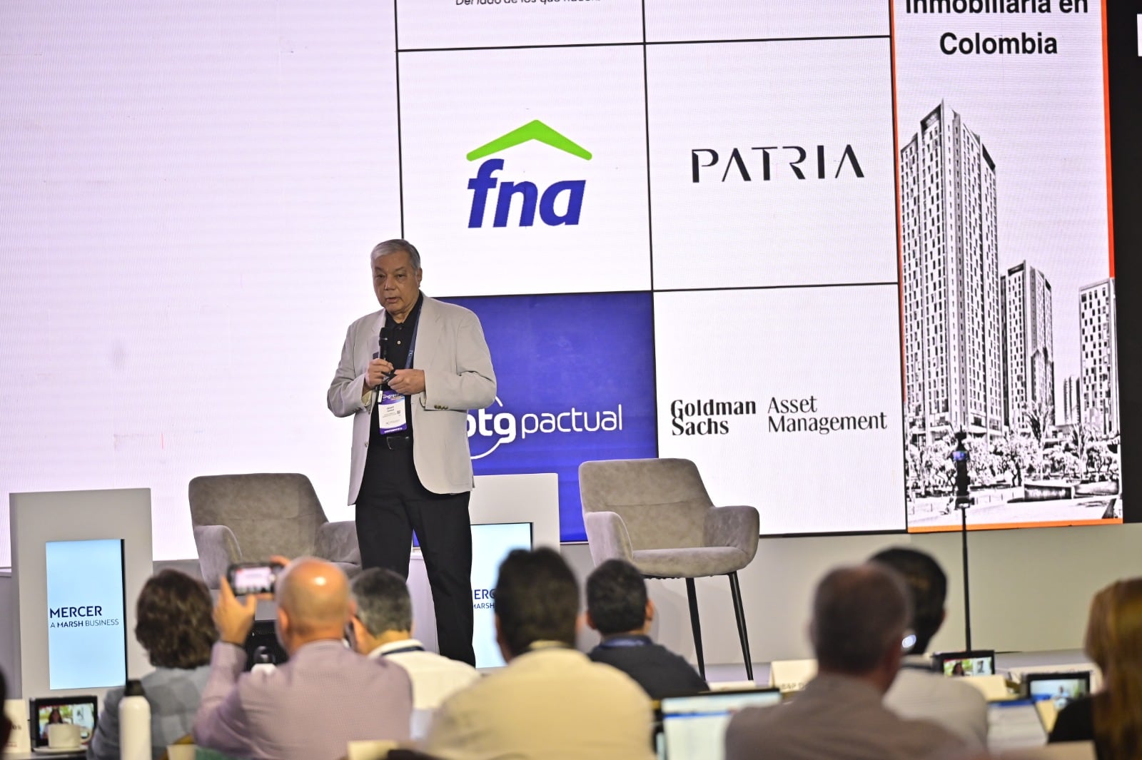 César Ferrari, superintendente financiero, durante el Congreso de Asofondos.