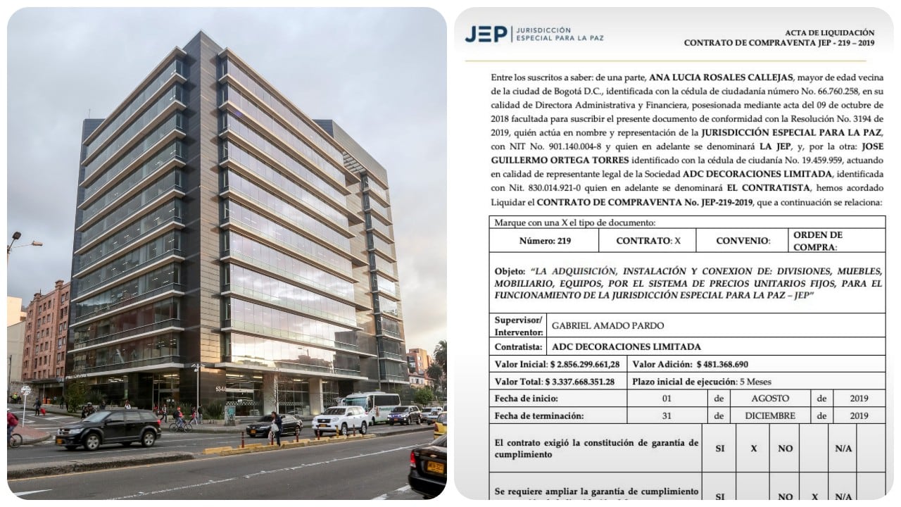 Nuevas dudas sobre el edificio donde funciona la JEP en Bogotá.