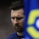Lionel Messi del Paris Saint-Germain durante la derrota 3-1 ante Lorient, el domingo 30 de abril de 2023, en París(AP Foto/Aurelien Morissard)