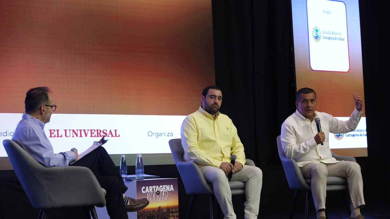 Yamil Hernando Arana Padauí, gobernador de Bolívar, y Dumek Turbay, alcalde de Cartagena.