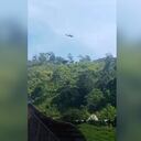 Helicóptero del Ejército que evacuó a la familia de la lideresa.