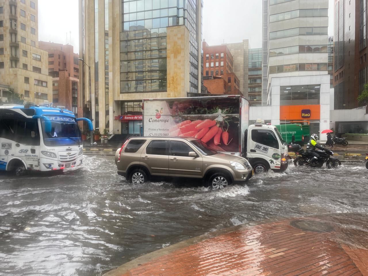 Lluvias en Bogotá este lunes, 5 de febrero.