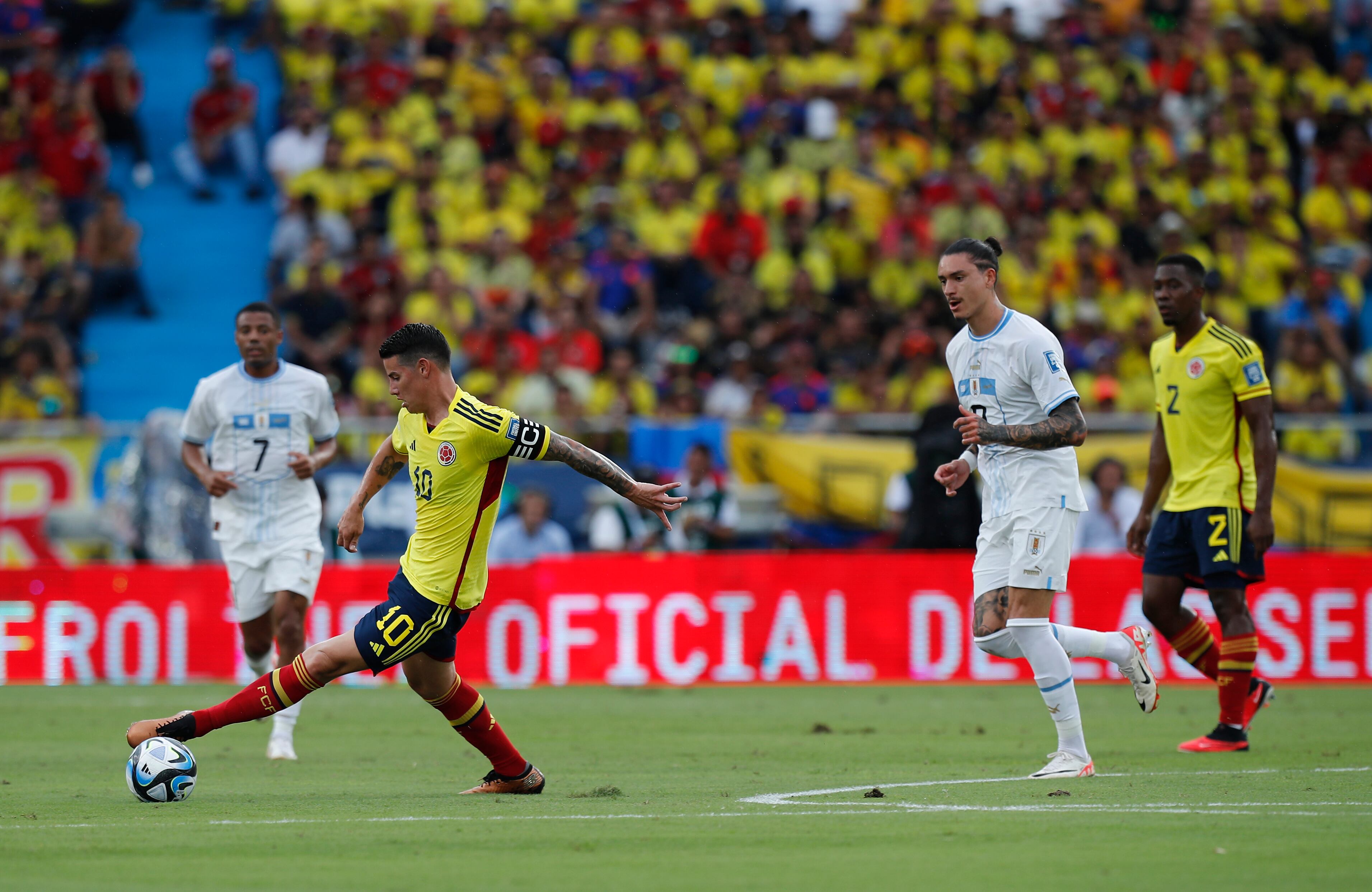 James Rodríguez marcó  gol con la Selección Colombia ante Uruguay en las Eliminatorias Sudamericanas al Mundial 2026
Barranquilla octubre 12 del 2023
Foto Guillermo Torres Reina / Semana