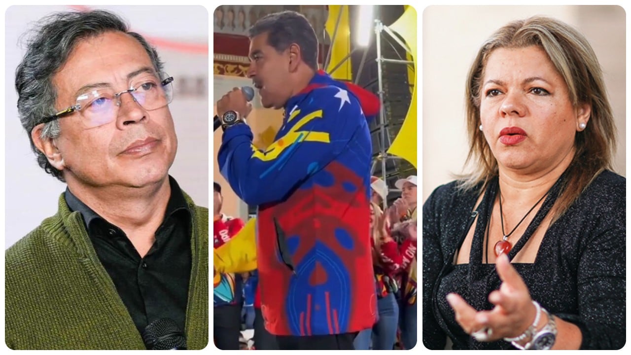 Gustavo Petro, Nicolás Maduro y Mary Luz Herrán.