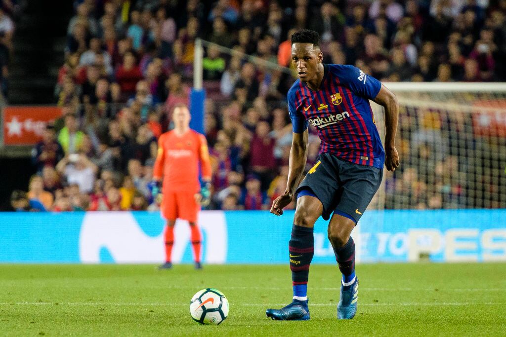 Yerry Mina jugó con el FC Barcelona