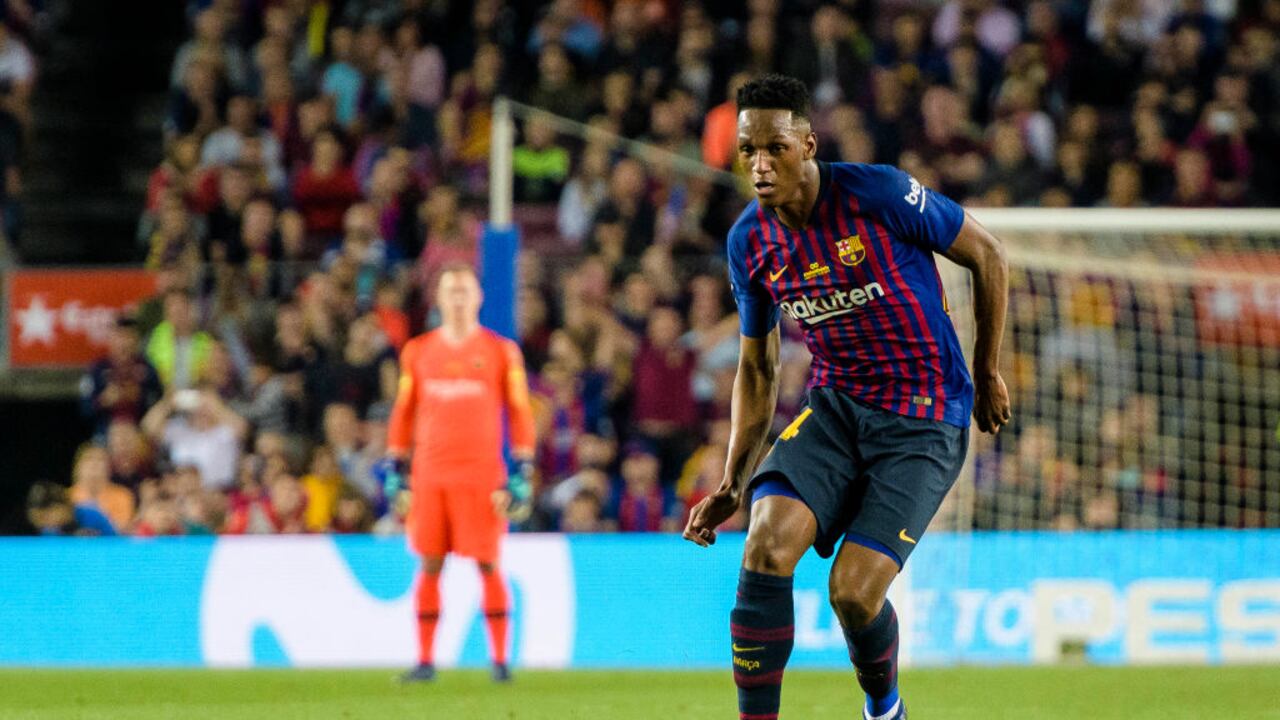 Yerry Mina jugó con el FC Barcelona