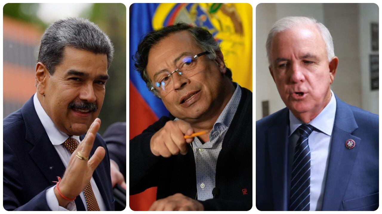 Nicolás Maduro, Gustavo Petro y Carlos Giménez.