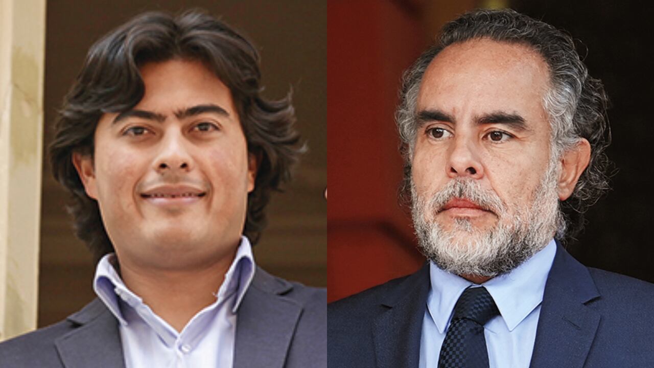 Armando Benedetti y Nicolás Petro. Al hijo del presidente le sorprende el silencio del exembajador.