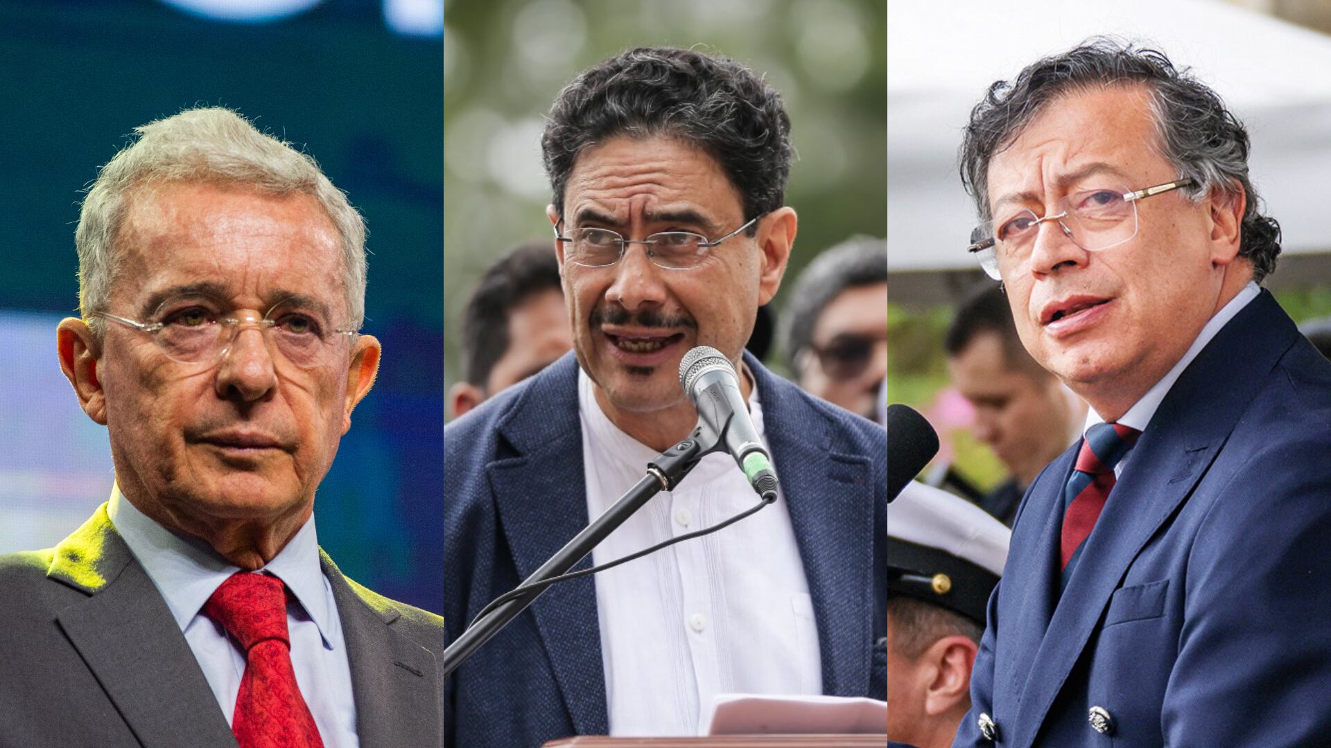 Álvaro Uribe, Iván Cepeda y Gustavo Petro