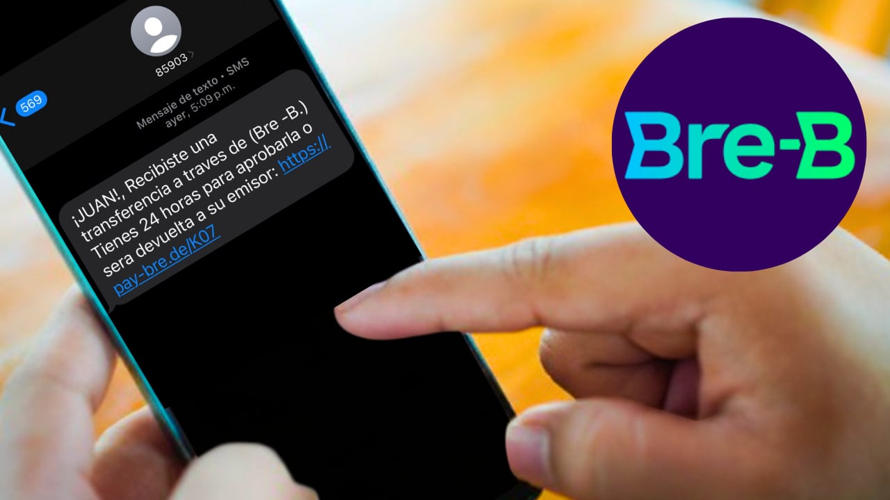 Un mensaje engañoso con el logo de Bre-B circula por celulares en todo el país.