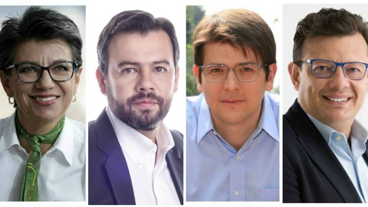 Claudia López, Carlos Fernando Galán, Miguel Uribe, Hollman Morris.