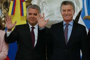 Iván Duque, presidente de Colombia, y Mauricio Macri, de Argentina, hablaron de la Copa América del 2020 que ambos países organizarán.
