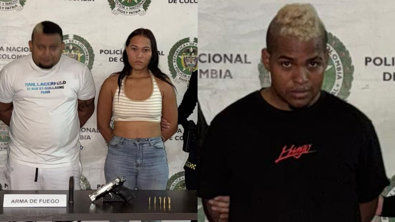 Tres capturados por la Policía.