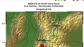 Fuerte temblor en el departamento de Santander.