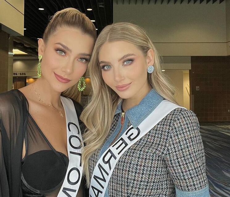 Miss Colombia y Miss Alemania participan en el certamen universal