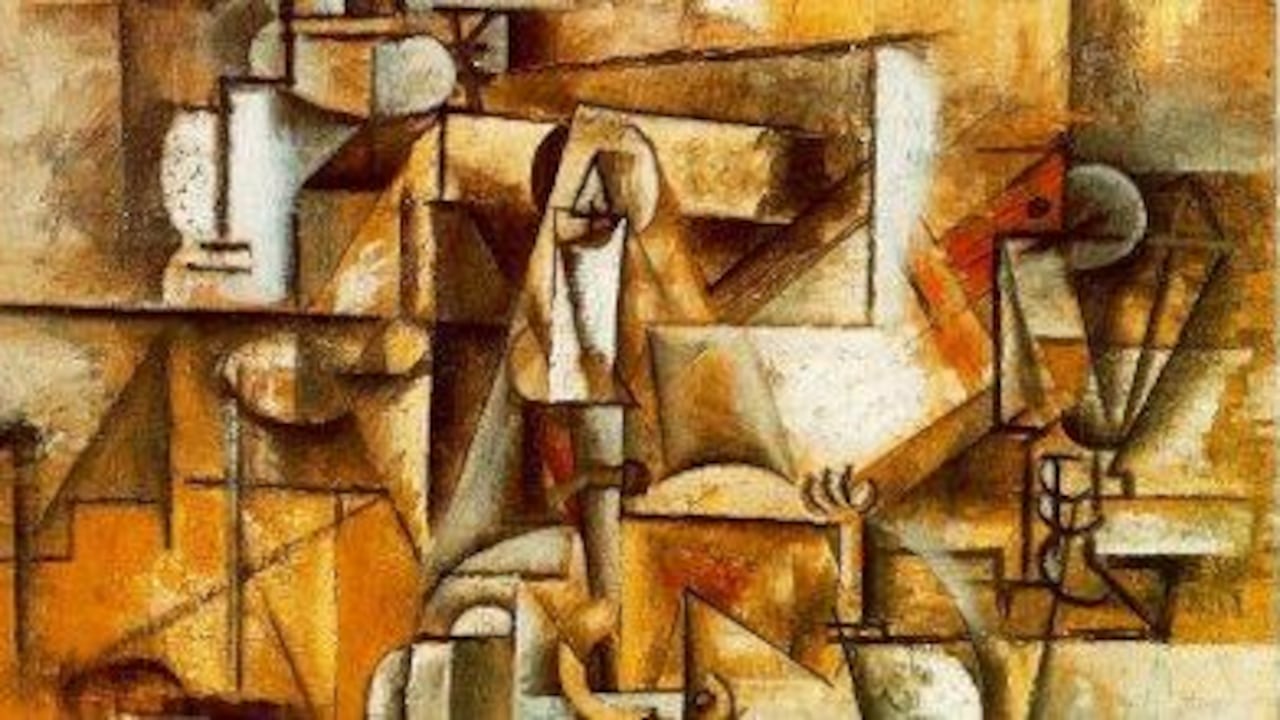 Fragmento del cuadro "Le pigeon aux petits pois" de Picasso, que fue robado del Museo de Arte Moderno de París