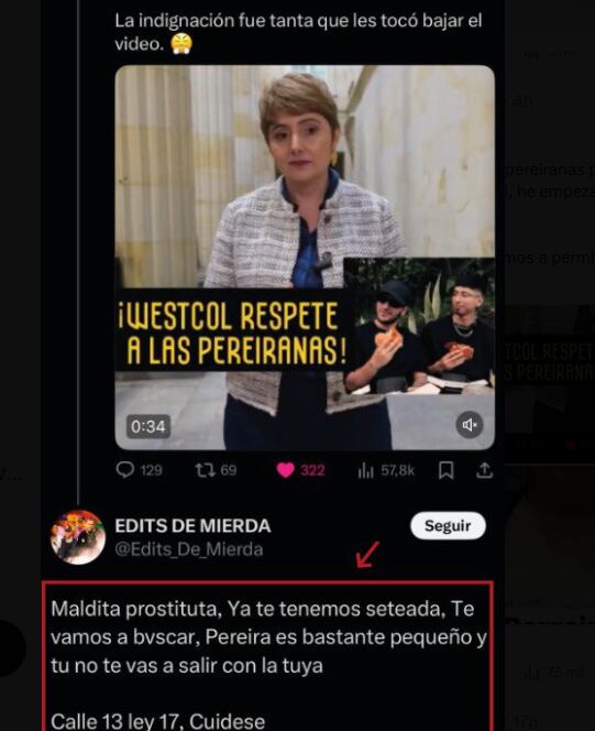 Denuncia de la congresista.
