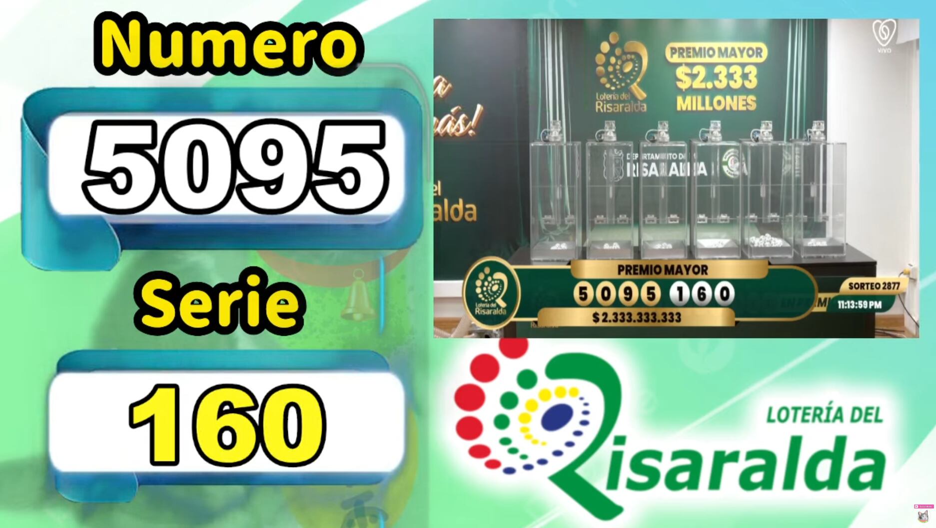 Los números ganadores del sorteo 2877 de la Lotería de Risaralda, realizado el 6 de diciembre de 2024, ya han sido revelados.