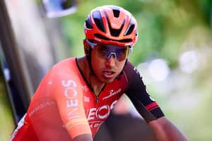 RUSCHLIKON, SWITZERLAND - JUNE 12: Egan Bernal from Colombia of Ineos Grenadiers training with Tacx Indoor bike training before the 4th stage of Tour de Suisse from Ruschlikon to Gotthardpass on June 12, 2024 in Ruschlikon, Switzerland. (Photo by Joan Cros - Corbis/Getty Images)