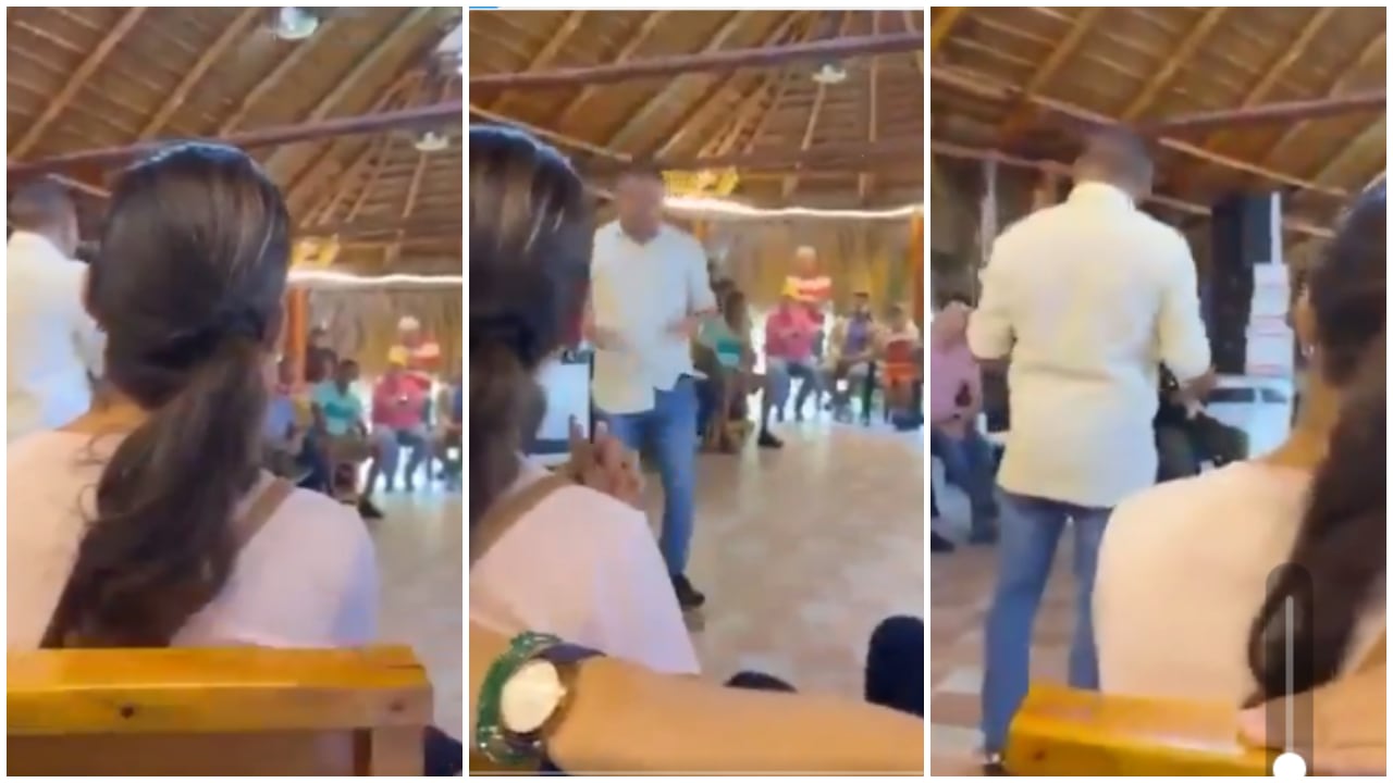 Pedro Acuña, exconcejal de Valledupar, en reunión política por la campaña de Iván Cepeda Castro