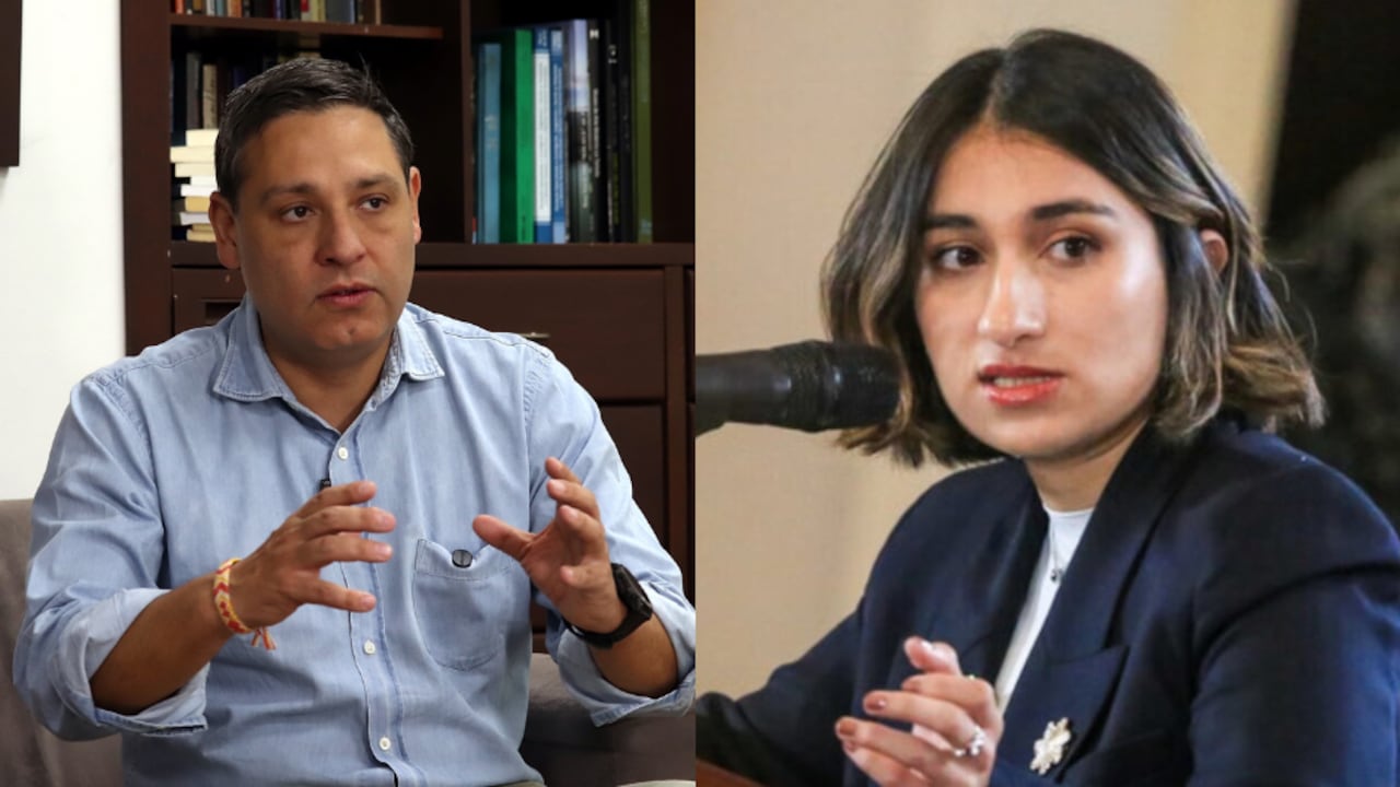 Mauricio Lizcano y Laura Sarabia.