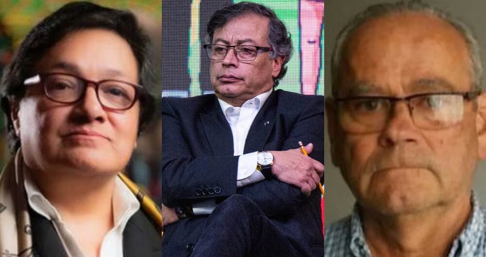 De izquierda a derecha: Amelia Pérez, ternada a fiscal general; el presidente Gustavo Petro; y Gregorio Oviedo, esposo de Amelia.