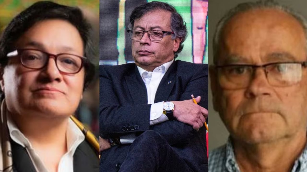 De izquierda a derecha: Amelia Pérez, ternada a fiscal general; el presidente Gustavo Petro; y Gregorio Oviedo, esposo de Amelia.