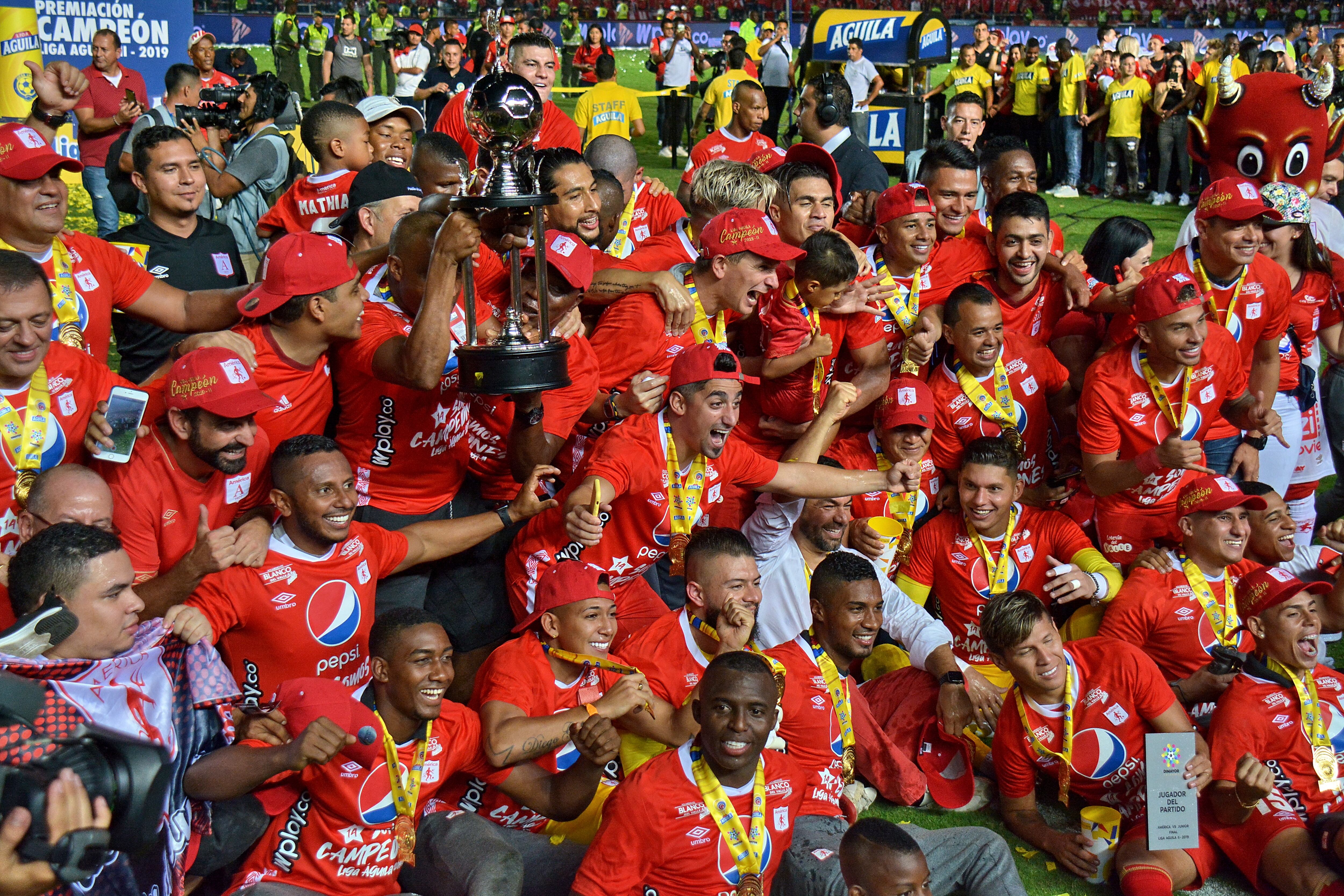 Jugadores del América campeón del 2019.