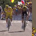 Ataque de Tadej Pogacar en la etapa 7, Tour de Francia 2022.