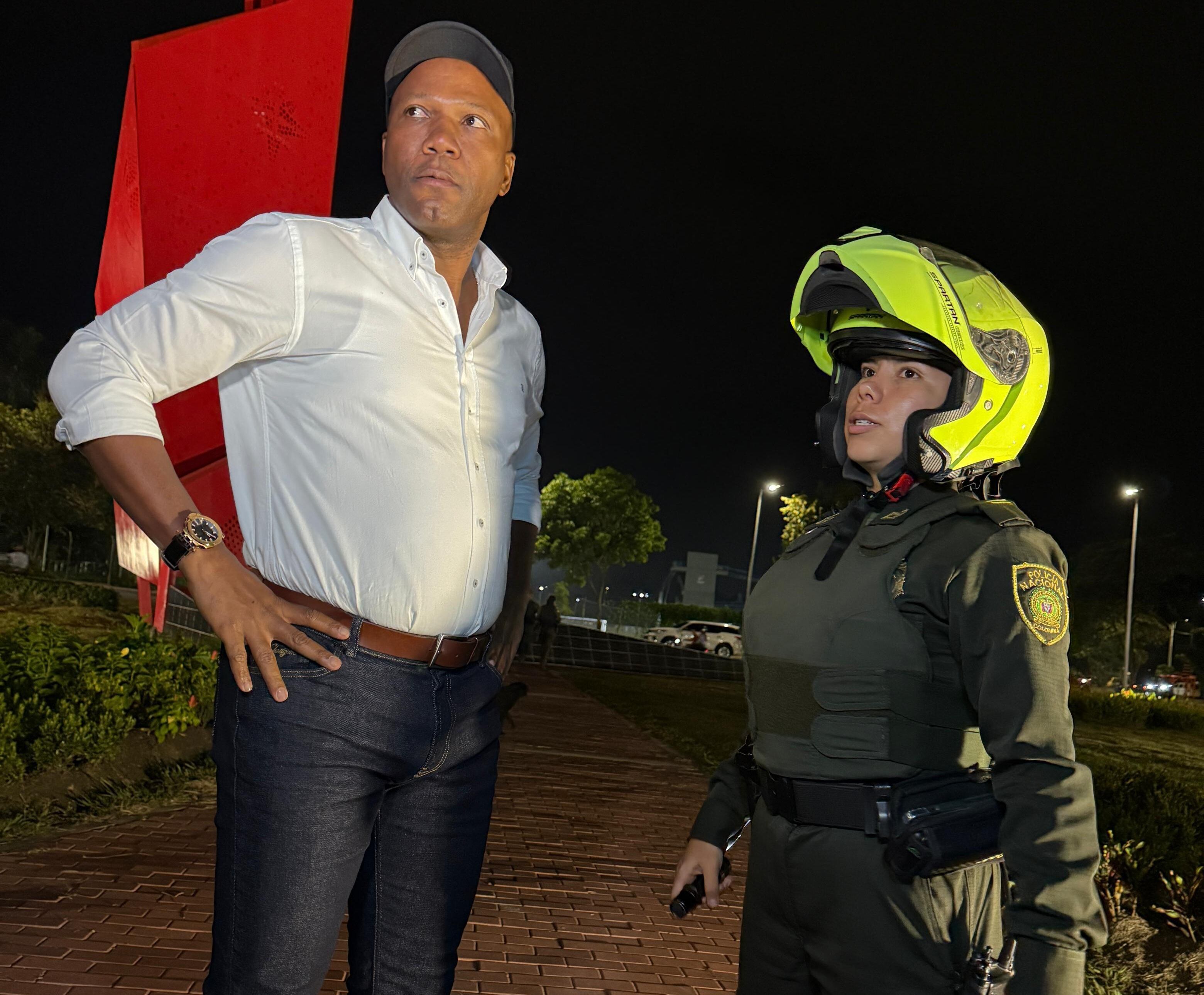 Víctor Ramos, alcalde de Palmira, en el lanzamiento del plan avispa de seguridad.