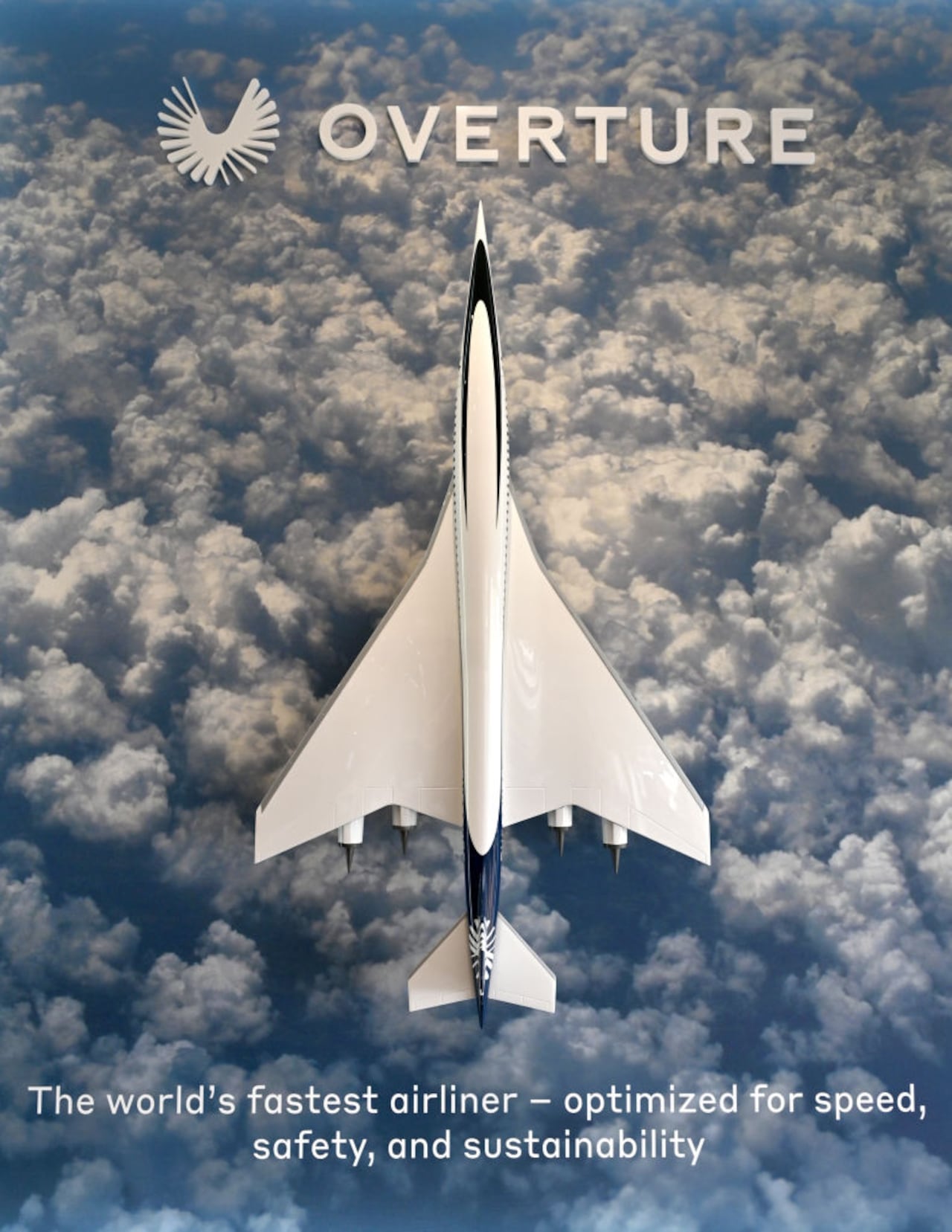 Un modelo del avión supersónico Boom Overture se exhibe durante el Salón Aeronáutico Internacional de Farnborough 2024 en el Centro Internacional de Conferencias y Exposiciones de Farnborough el 23 de julio de 2024 en Farnborough, Inglaterra. Boom Supersonic Overture será el avión de pasajeros más rápido del mundo, optimizado para velocidad, seguridad y sostenibilidad mediante el uso de combustibles de aviación (SAF) 100% sostenibles. La cartera de pedidos de Boom asciende a 130 aviones, incluidos pedidos y pedidos anticipados de American Airlines, United Airlines y Japan Airlines. Farnborough International Airshow 2024 acoge a los principales innovadores de las industrias aeroespacial, de aviación y de defensa. (Foto de John Keeble/Getty Images)