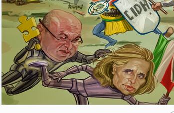 Eduardo Montealegre y Sandra Morelli. Protagonizaron una de las varias peleas vergonzosas entre figuras políticas