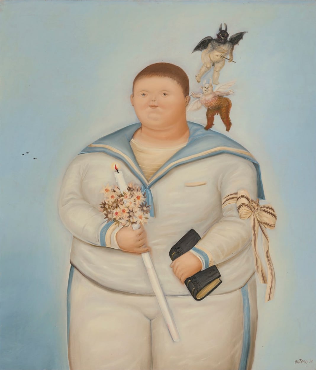 'Autorretrato el día de mi primera comunión', 1970, Óleo, 109 x 94 cm.