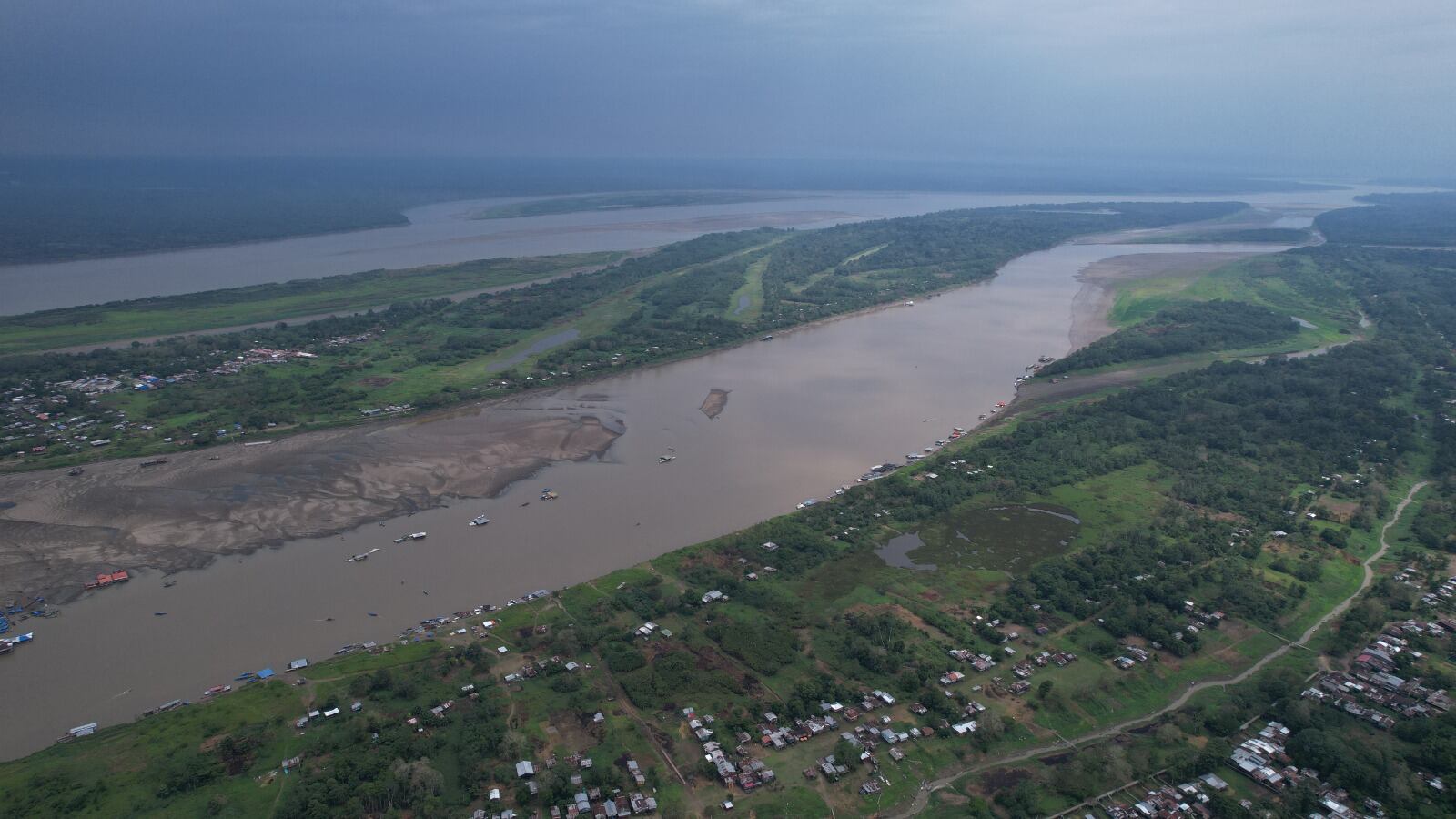 Bajos niveles del río Amazonas (Foto: Defensoría del Pueblo)