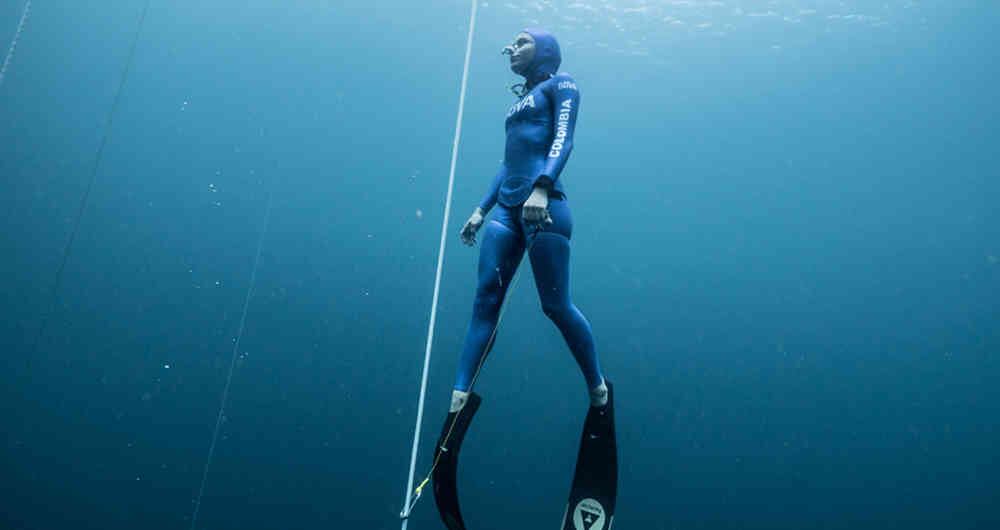 Sofía Gómez durante una inmersión.