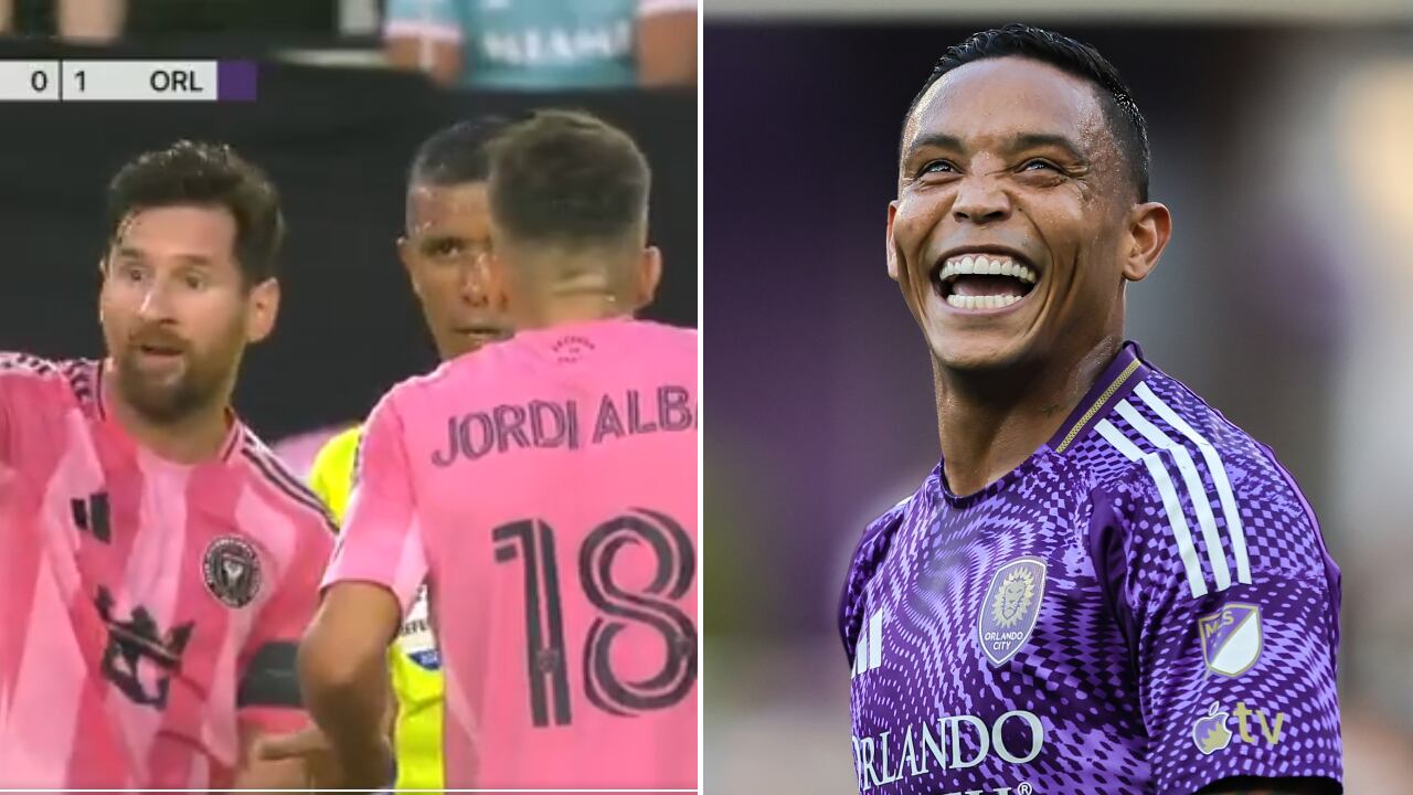 Lionel Messi reclama tras el gol de Luis Fernando Muriel contra el Inter Miami