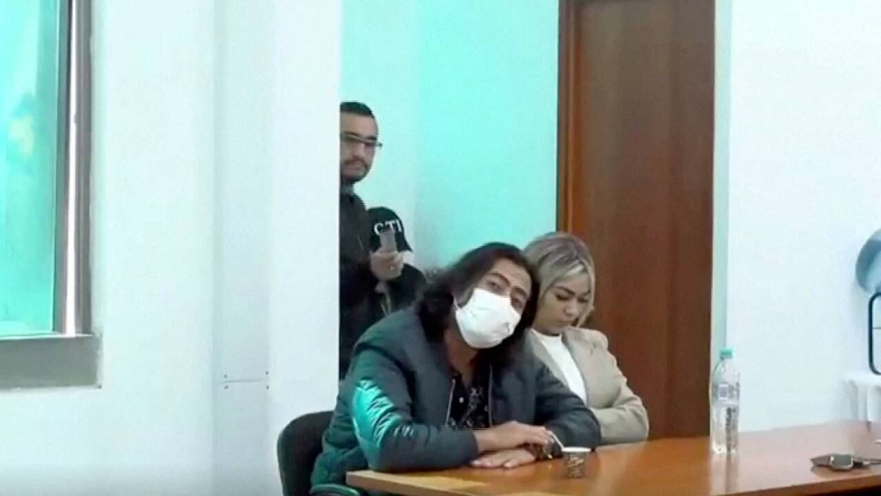 Nicolás Petro y Day Vásquez durante la audiencia de medida de aseguramiento