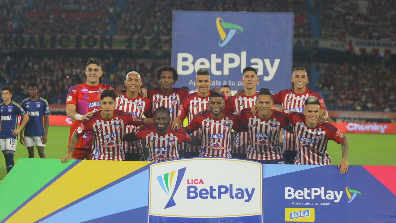 Imagen del partido entre Junior de Barranquilla y Millonarios por la fecha 1 del Grupo A de los cuadrangulares semifinales de la Liga colombiana 2024.