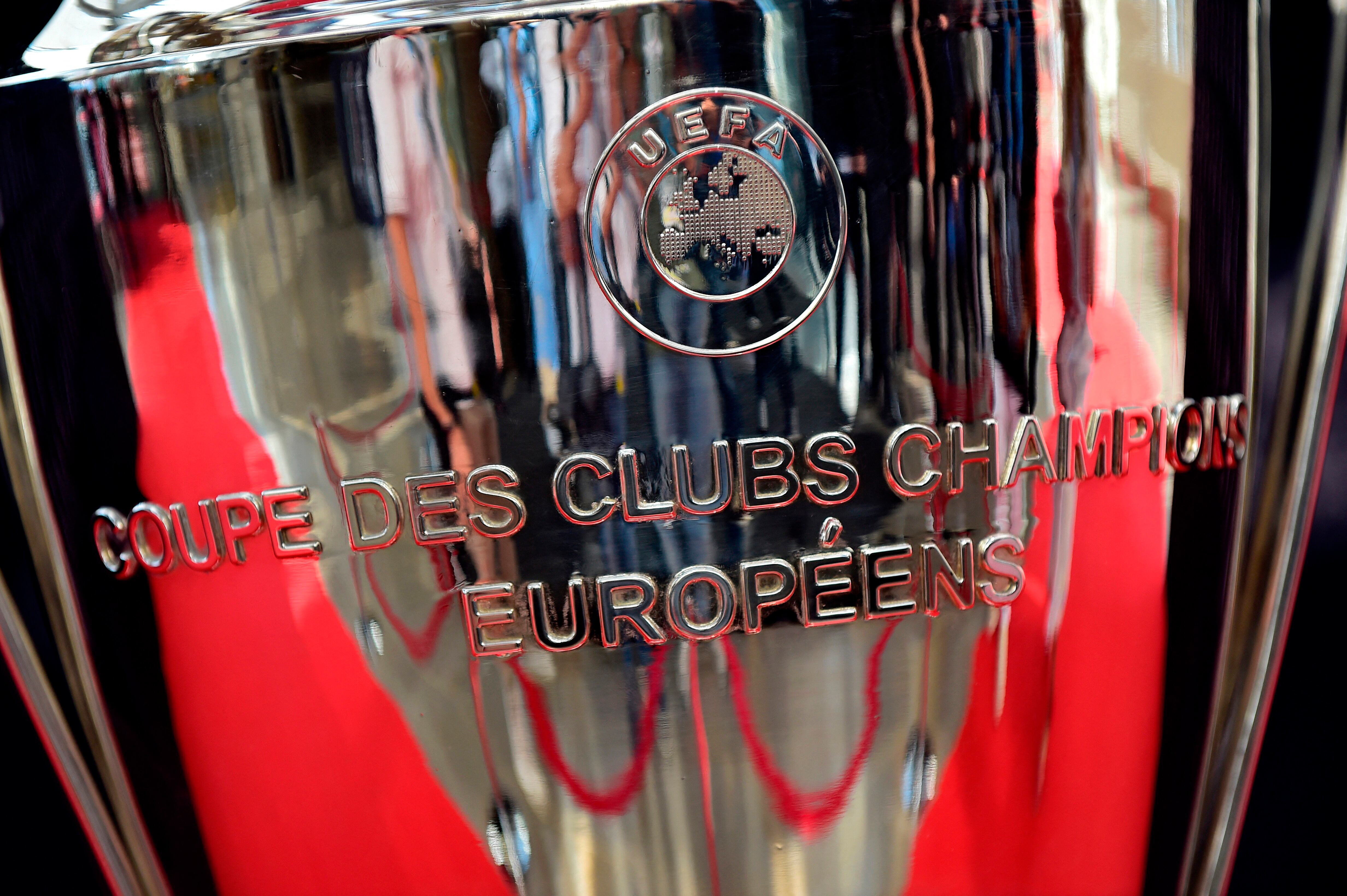 Soccer Football - Champions League - Group Stage Draw - Grimaldi Forum, Monaco - August 31, 2023 General view of the Champions League trophy before the draw REUTERS/Massimo Pinca