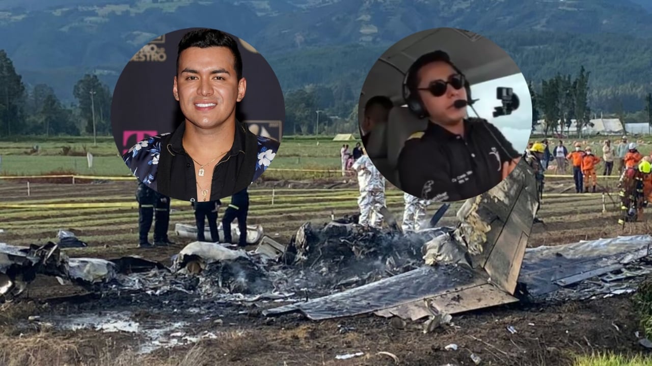 Yeison Jiménez y el piloto que también murió en trágico accidente.