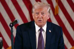 President-elect Donald Trump speaks during a meeting with Republican governors at Mar-a-Lago, Thursday, Jan. 9, 2025, in Palm Beach, Fla. (AP Photo/Evan Vucci)