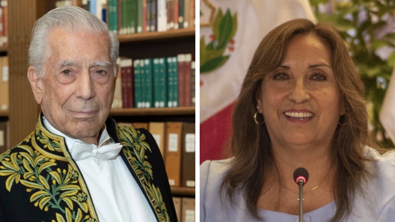El escritor Mario Vargas Llosa está satisfecho con lo realizado por la presidente de Perú, Dina Boluarte