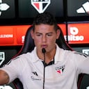 James Rodríguez en su presentación con Sao Paulo.