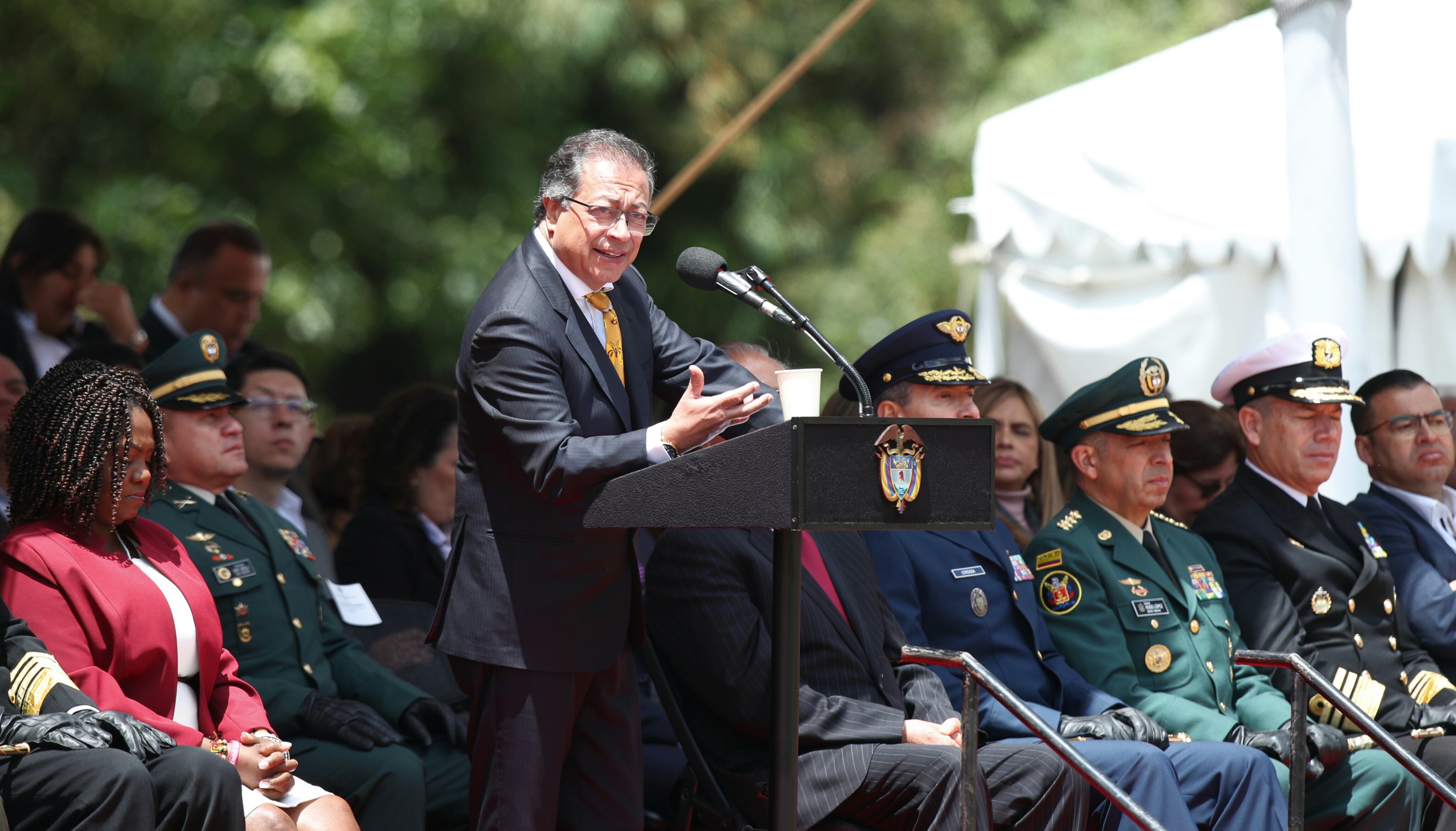 conmemoración del 7 de agosto en el Puente de Boyacá con el presidente Gustavo Petro