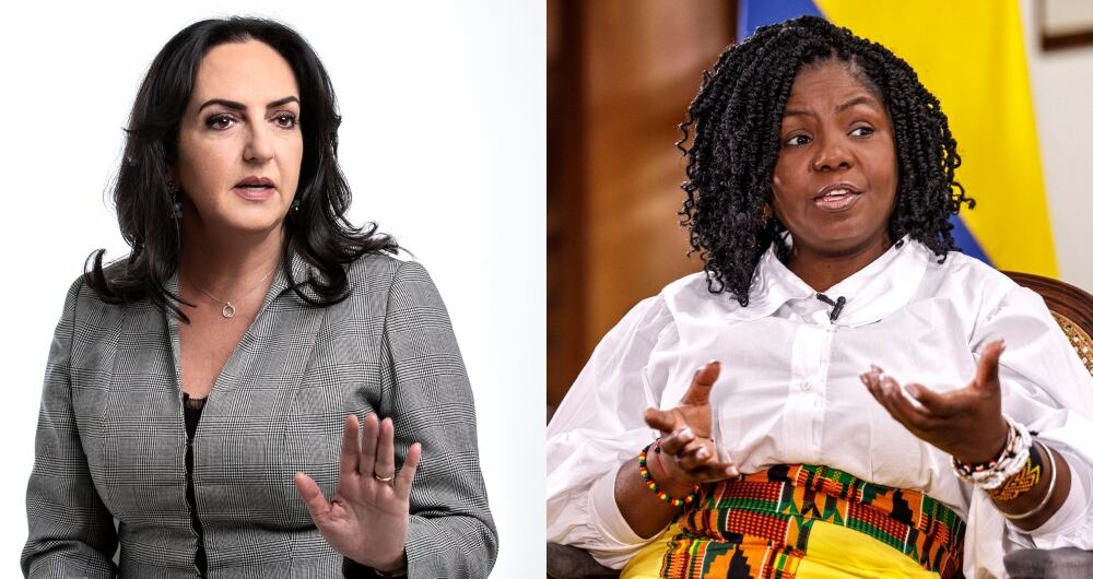 De izquierda a derecha: La senadora María Fernanda Cabal y la vicepresidenta Francia Márquez.
