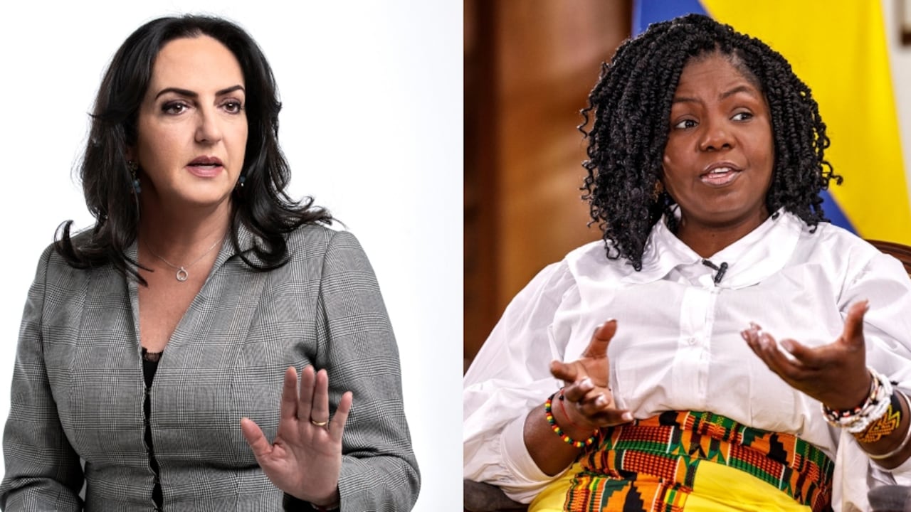 De izquierda a derecha: La senadora María Fernanda Cabal y la vicepresidenta Francia Márquez.