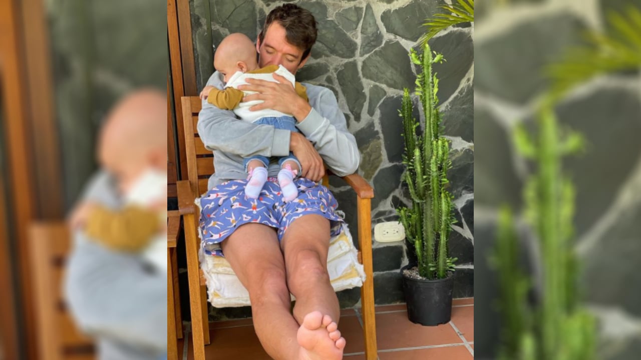 Rigoberto Urán y su hija Carlota