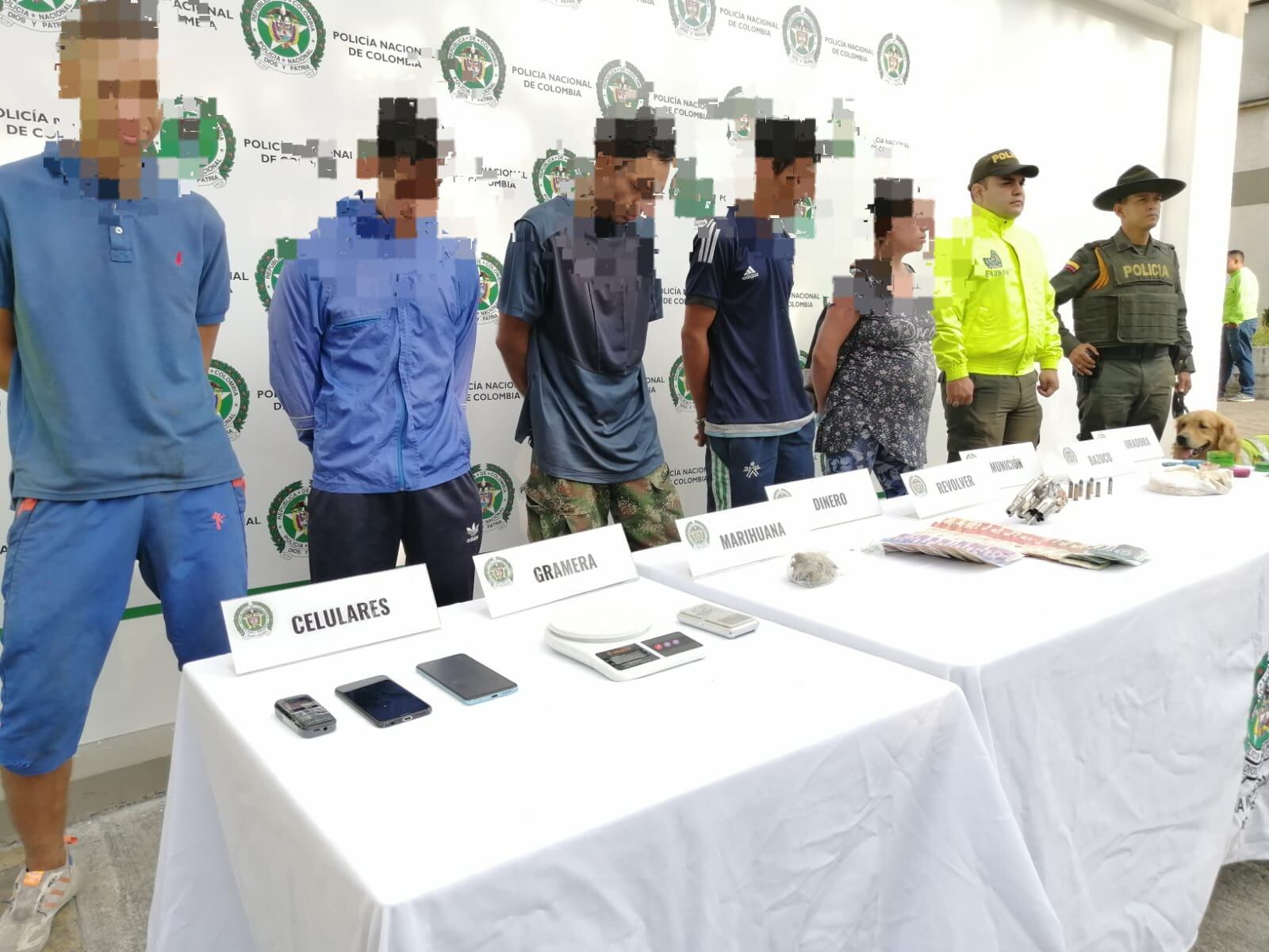 La recopilación del abundante material probatorio hizo posible llevar a cabo dos diligencias de registro y allanamiento en los barrios Topacio y Santa Rita de Ibagué