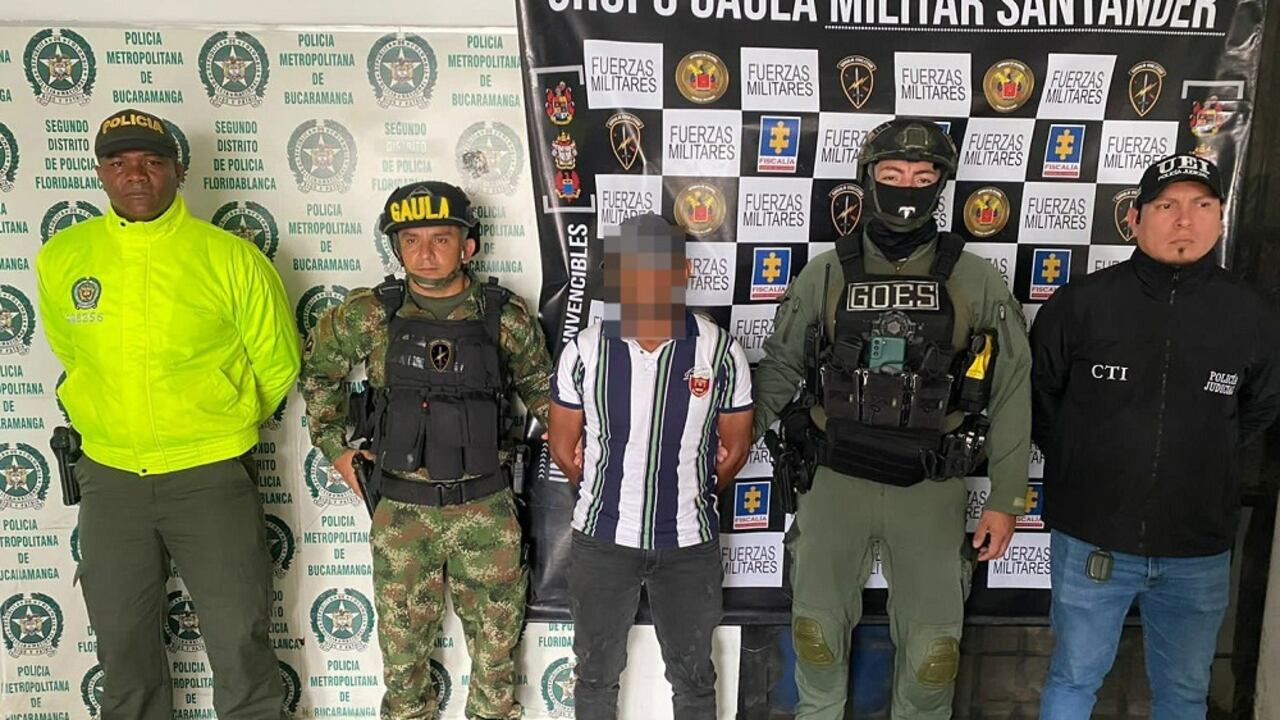 Alias Jerry fue capturado en Floridablanca, Santander.